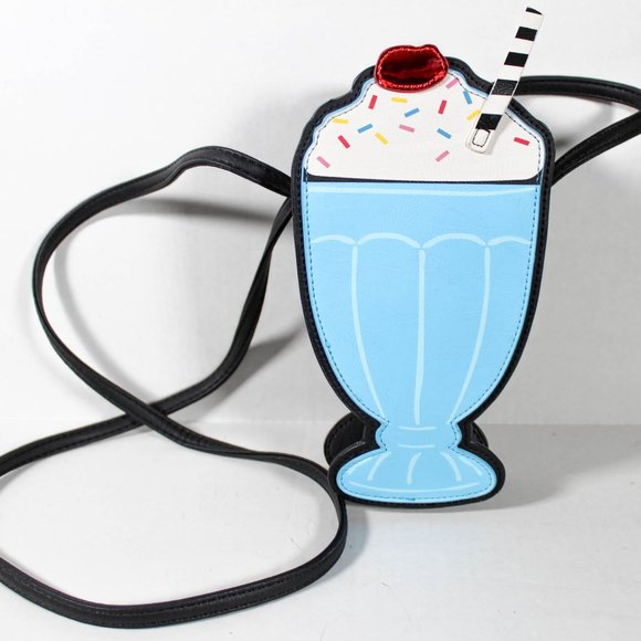 NWOT Retro Inspired Milkshake Cross Body Shoulder Bag Purse - Picture 1 of 9